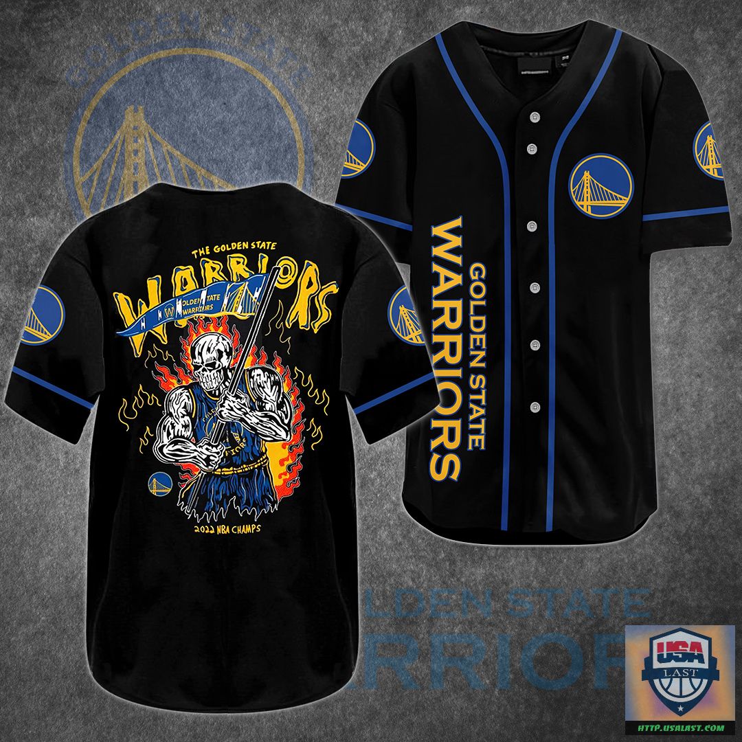 Golden State Warriors Skull Champs Baseball Jersey Shirt – Usalast