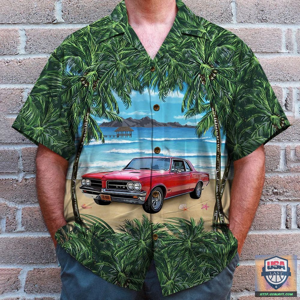 Personalized Muscle Car Coconut Palm Beach Hawaiian Shirt – Usalast