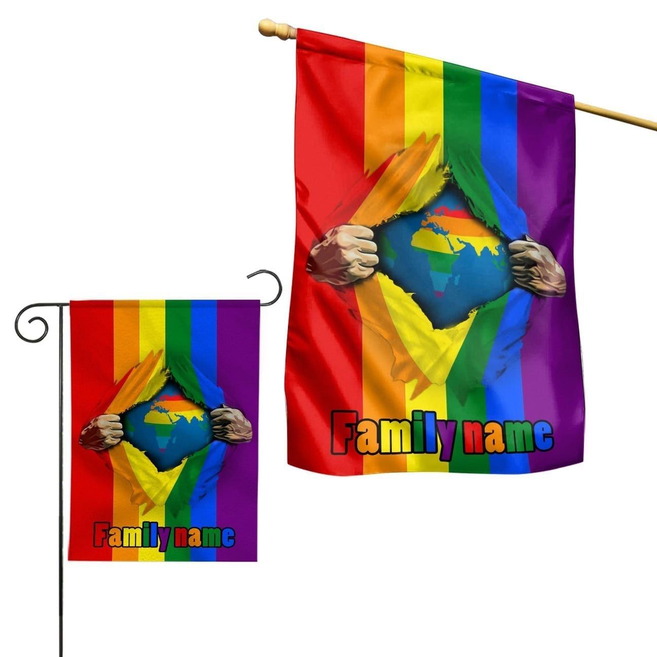 Personalized Family Name LGBT Love African American Proud Flag – Hothot