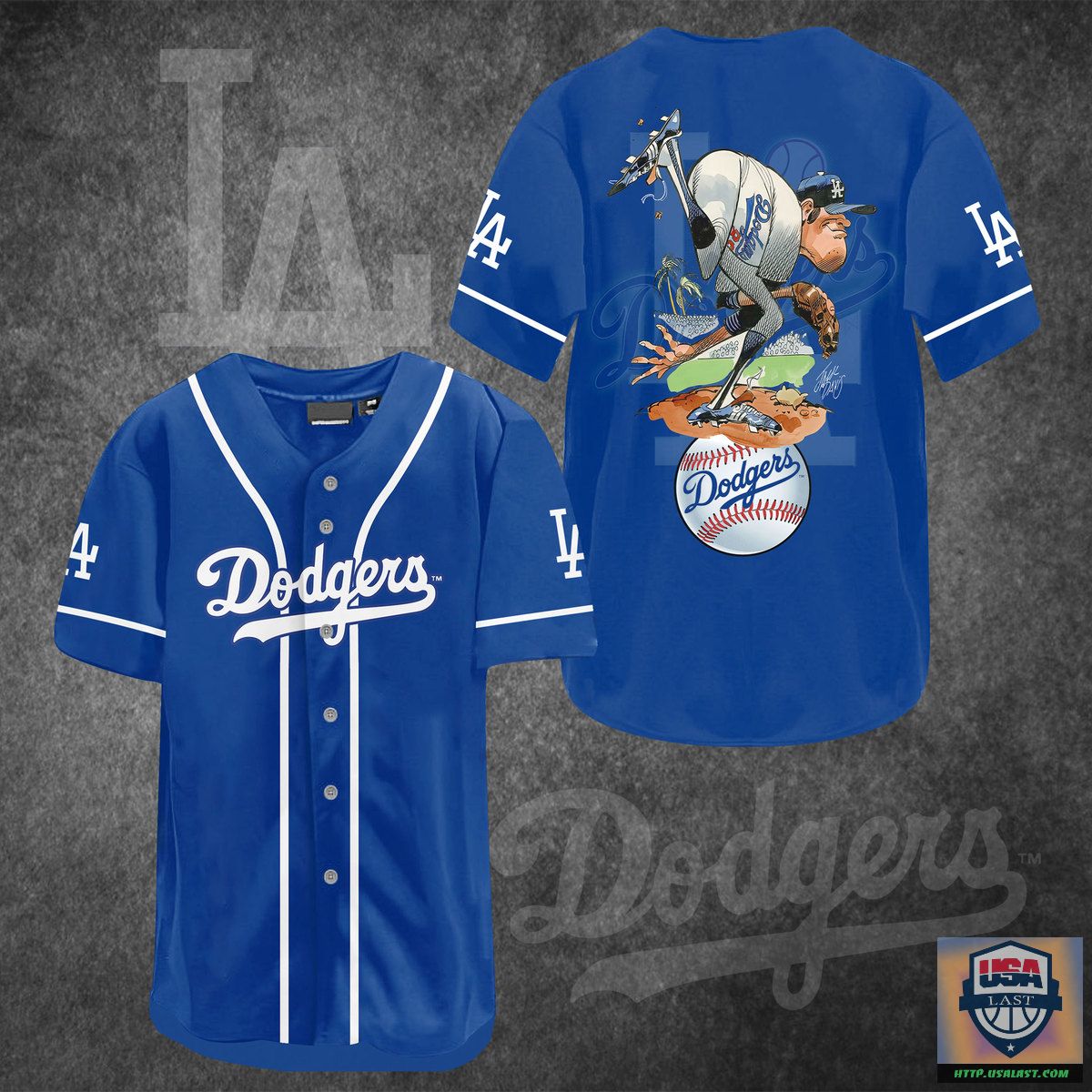 Los Angeles Dodgers Sporty Baseball Jersey – Usalast
