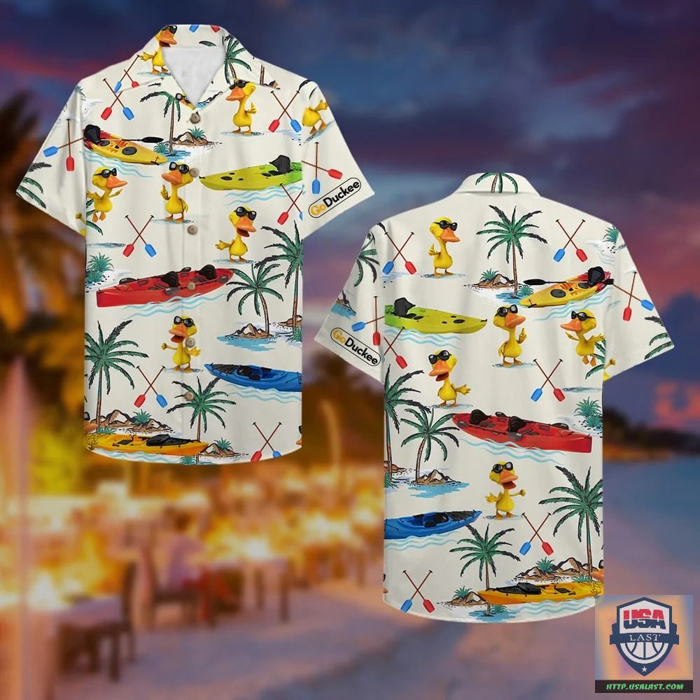 Duck And Kayak Boat Hawaiian Shirt – Usalast