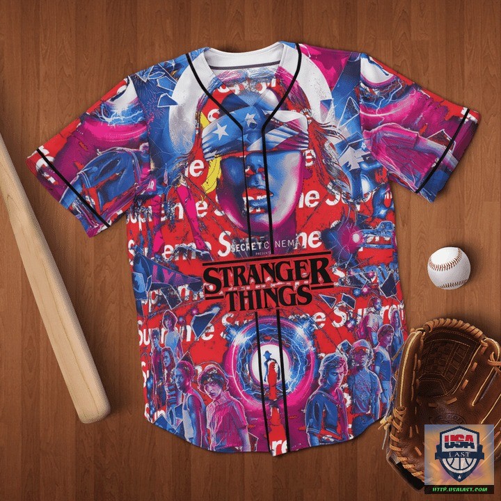 Stranger Things Supreme Baseball Jersey Shirt – Usalast