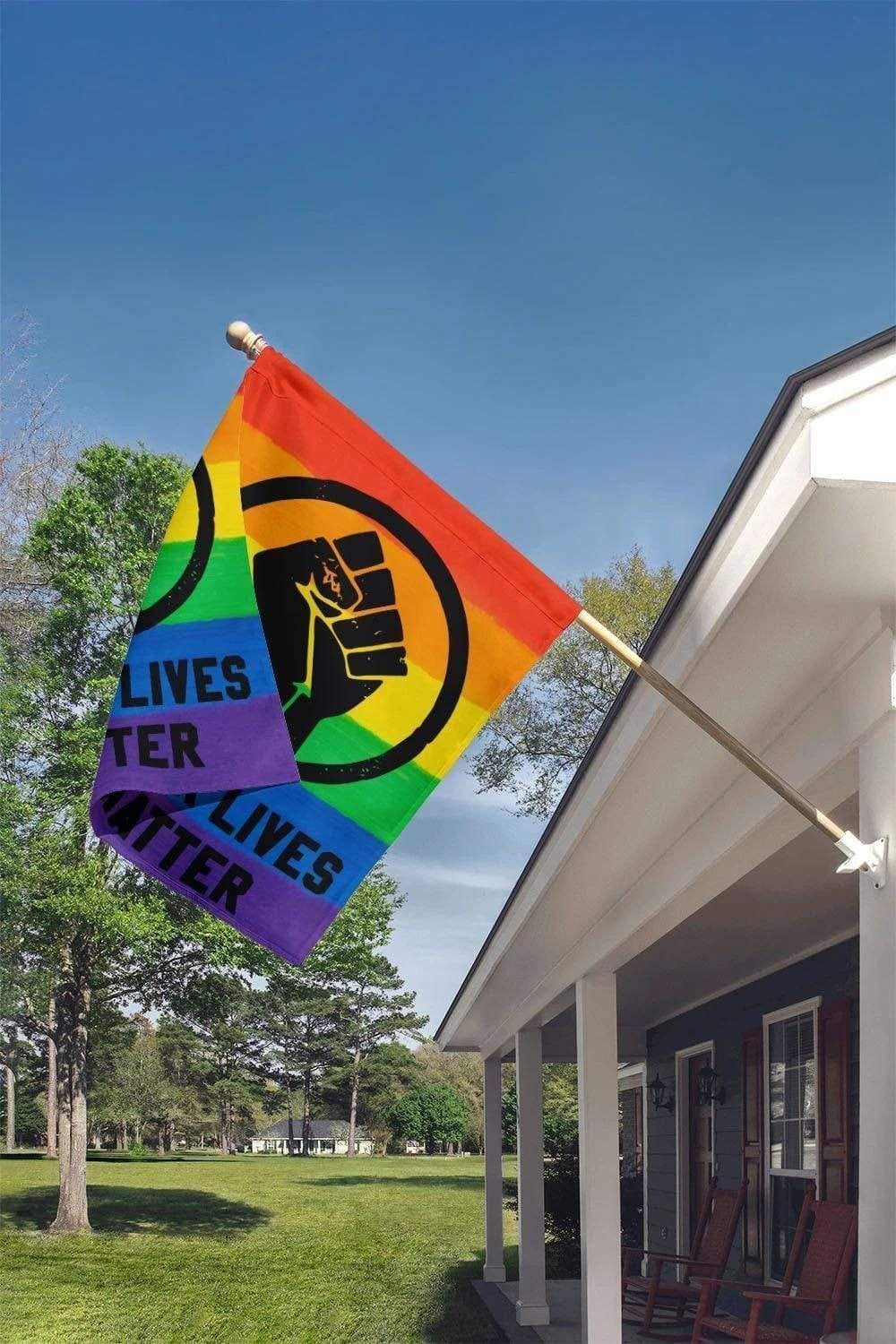 LGBT Pride Black Lives Matter House Flag Garden Flag – Hothot