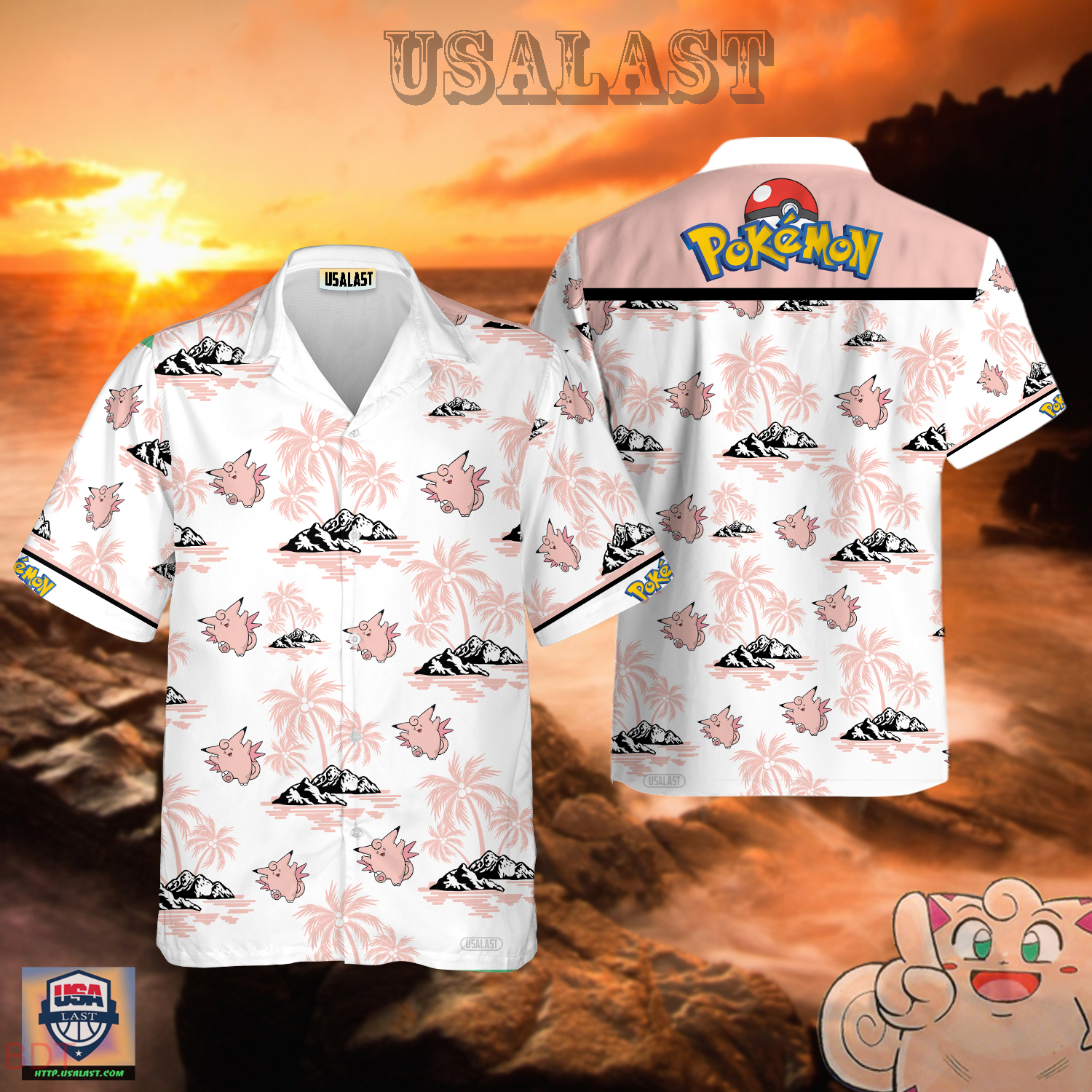 Clefable Pokemon Hawaiian Shirt – Usalast