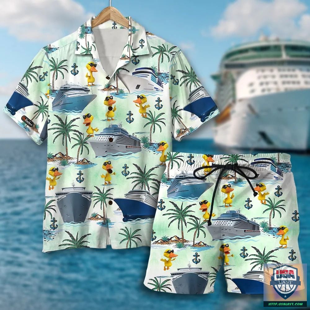Cruising Duck Palm Tree Hawaiian Shirt And Short – Usalast