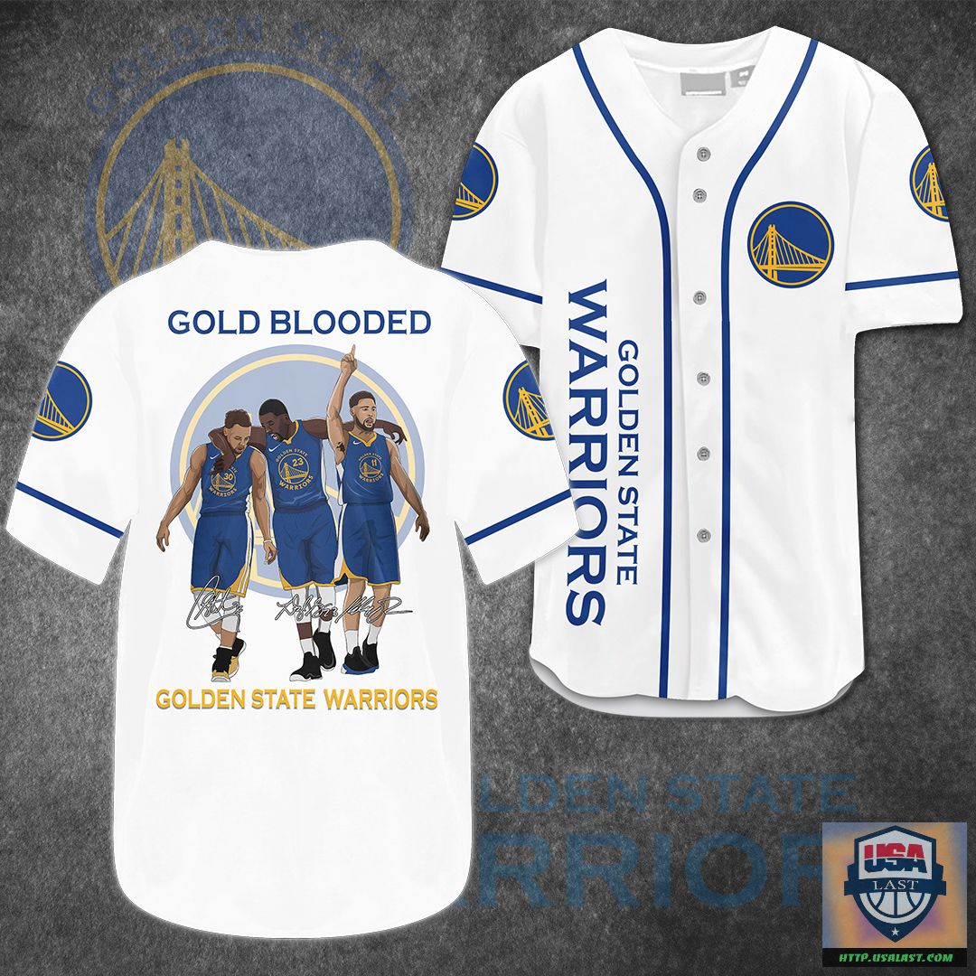 Gold Blooded Golden State Warriors Baseball Jersey Shirt – Usalast