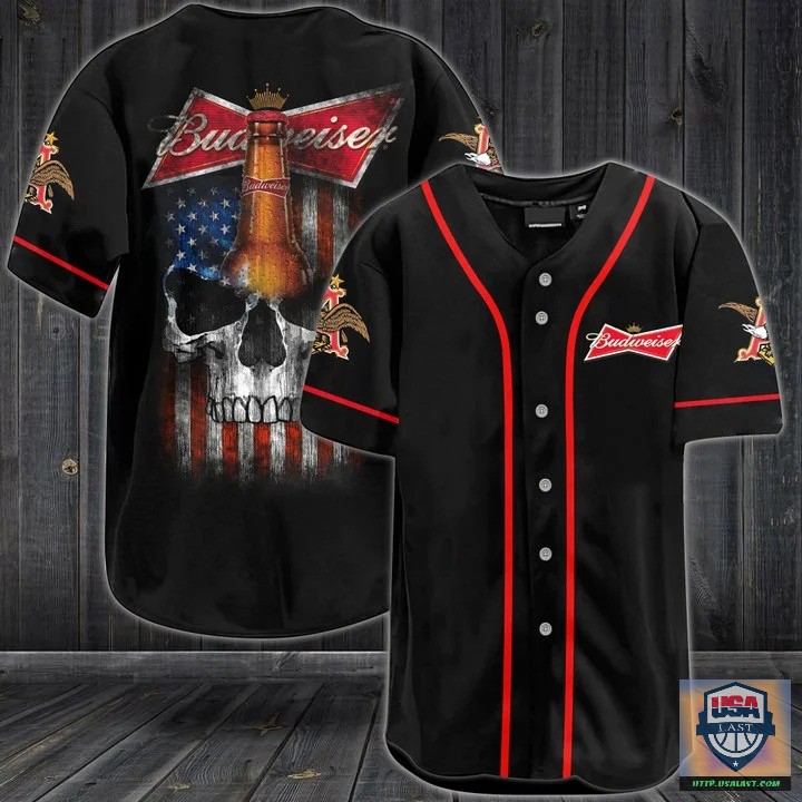 Budweiser Beer Punisher Skull Baseball Jersey Shirt – Usalast