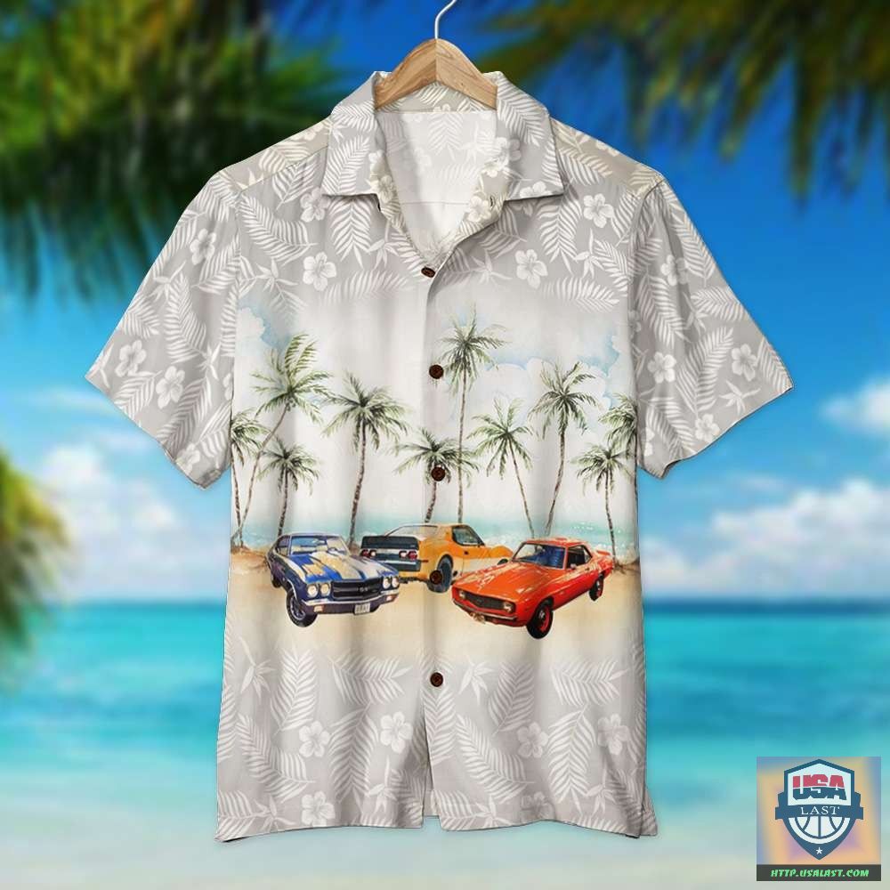 Muscle Car With Flower And Palm Tree Hawaiian Shirt – Usalast