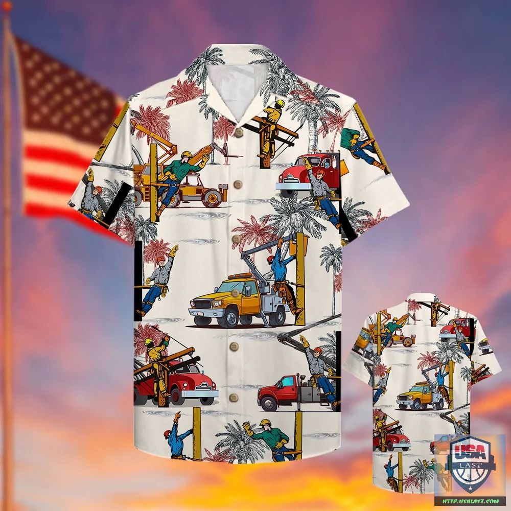 Lineman Aloha Hawaiian Shirt – Usalast