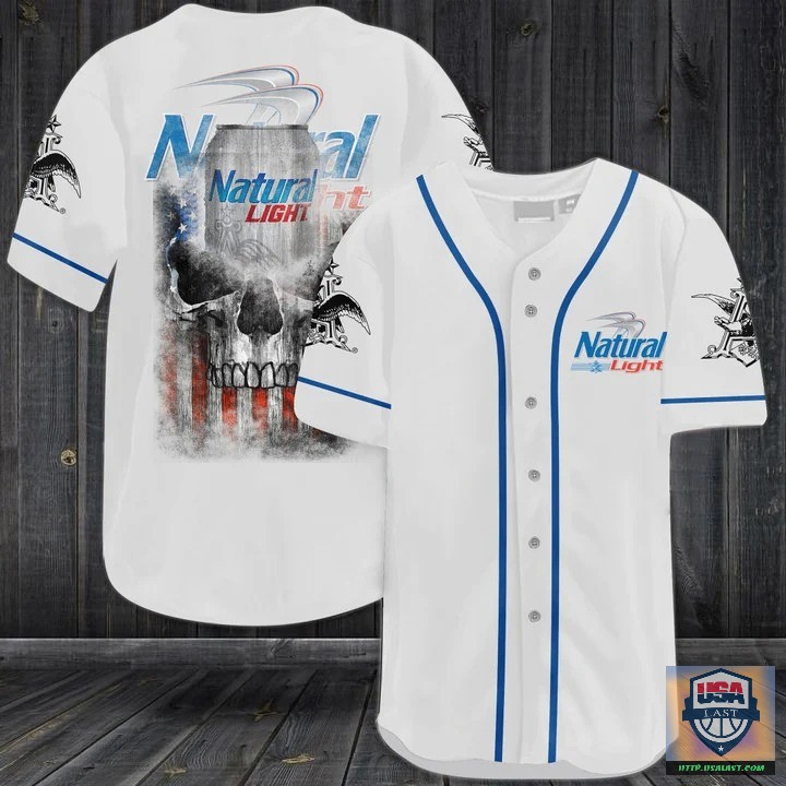 Natural Light Punisher Skull Baseball Jersey Shirt – Usalast