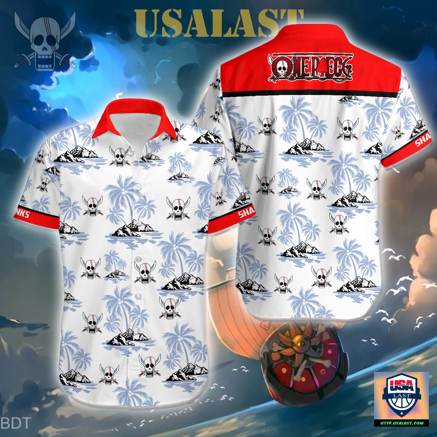 One Piece Shanks Red-Haired Hawaiian Shirt – Usalast