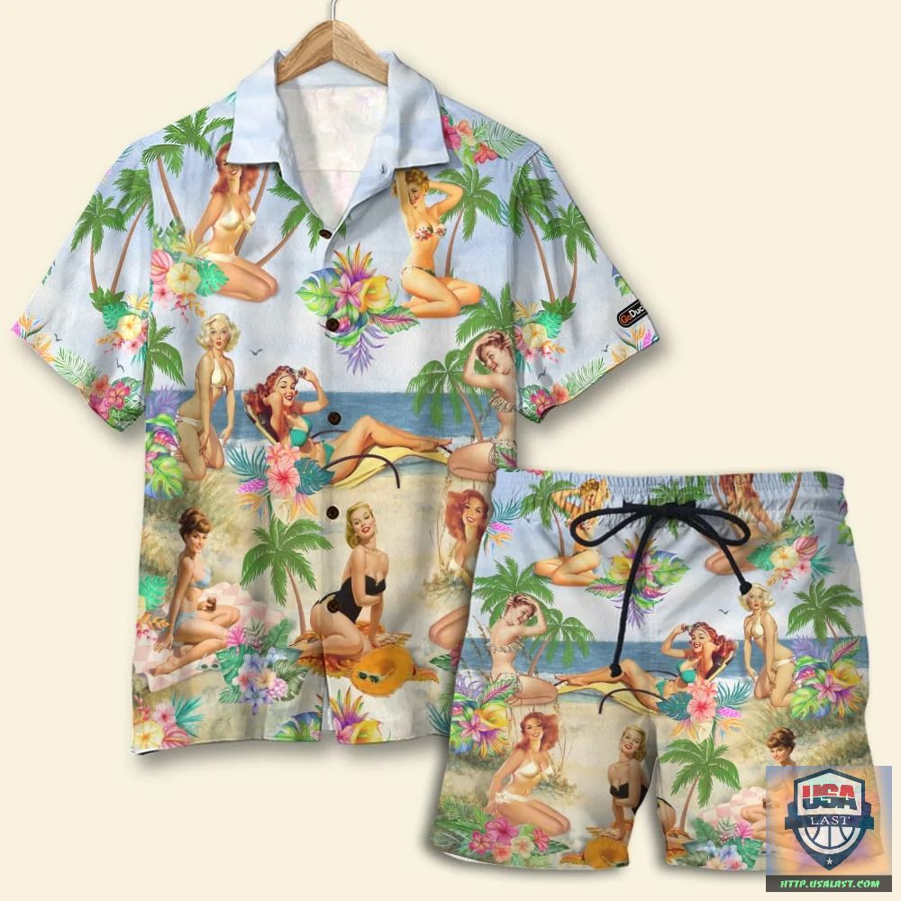 Pin Up Girl Hawaiian Shirt And Short – Usalast