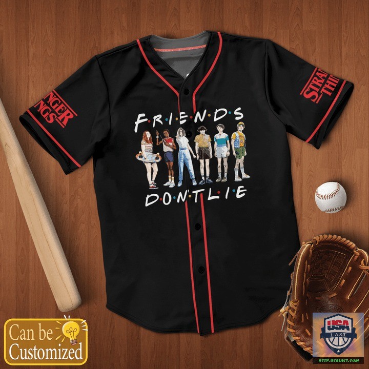 Stranger Things Friends Don’t Lie Personalized Baseball Jersey Shirt – Usalast