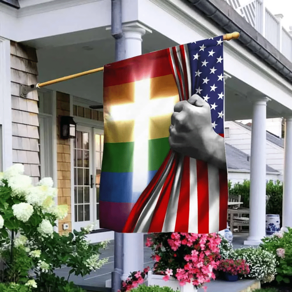 LGBT Pride Cross American Flag – Hothot