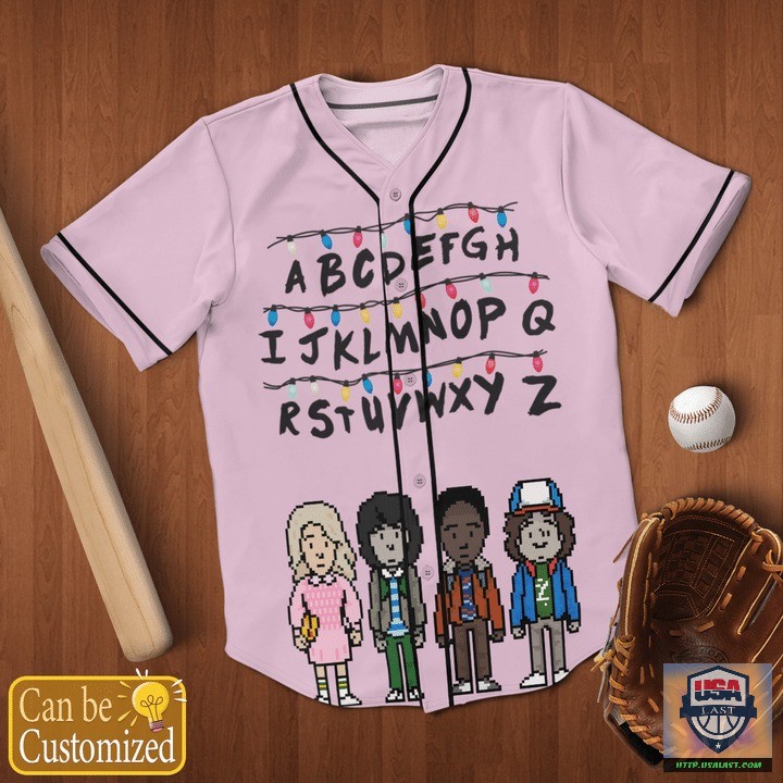 Stranger Things Alphabet Personalized Baseball Jersey Shirt – Usalast