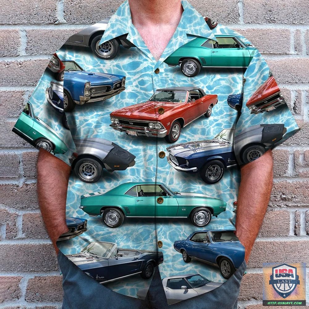 Classic Car Water Pattern Hawaiian Shirt – Usalast