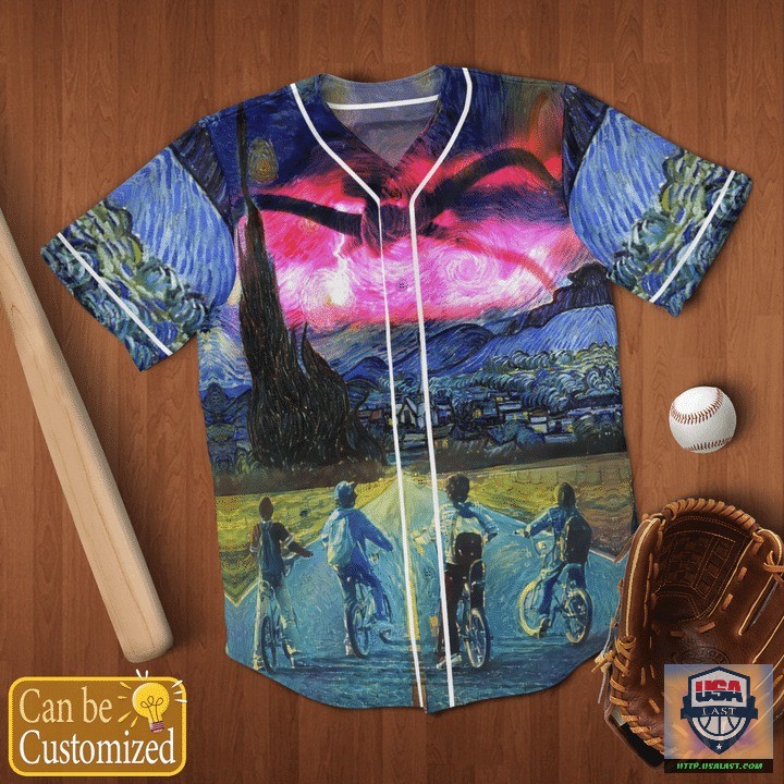 Stranger Things Starry Night Personalized Baseball Jersey Shirt – Usalast