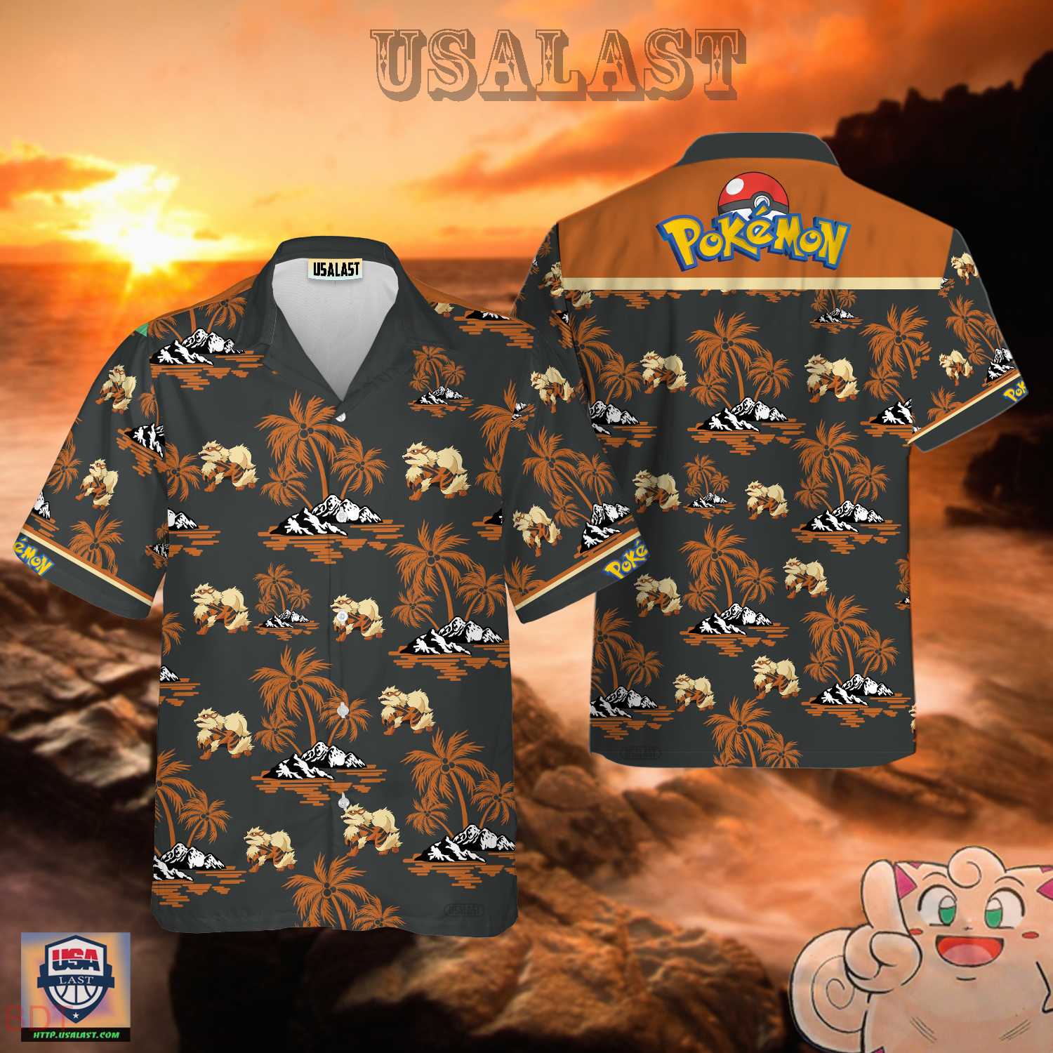 Arcanine Pokemon Hawaiian Shirt – Usalast
