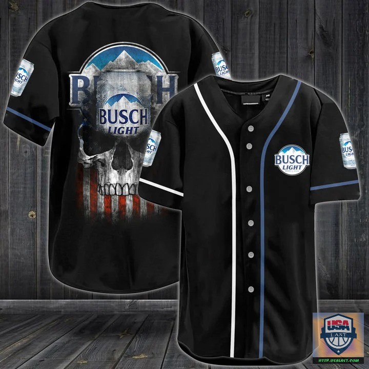 Busch Light Punisher Skull Baseball Jersey Shirt – Usalast