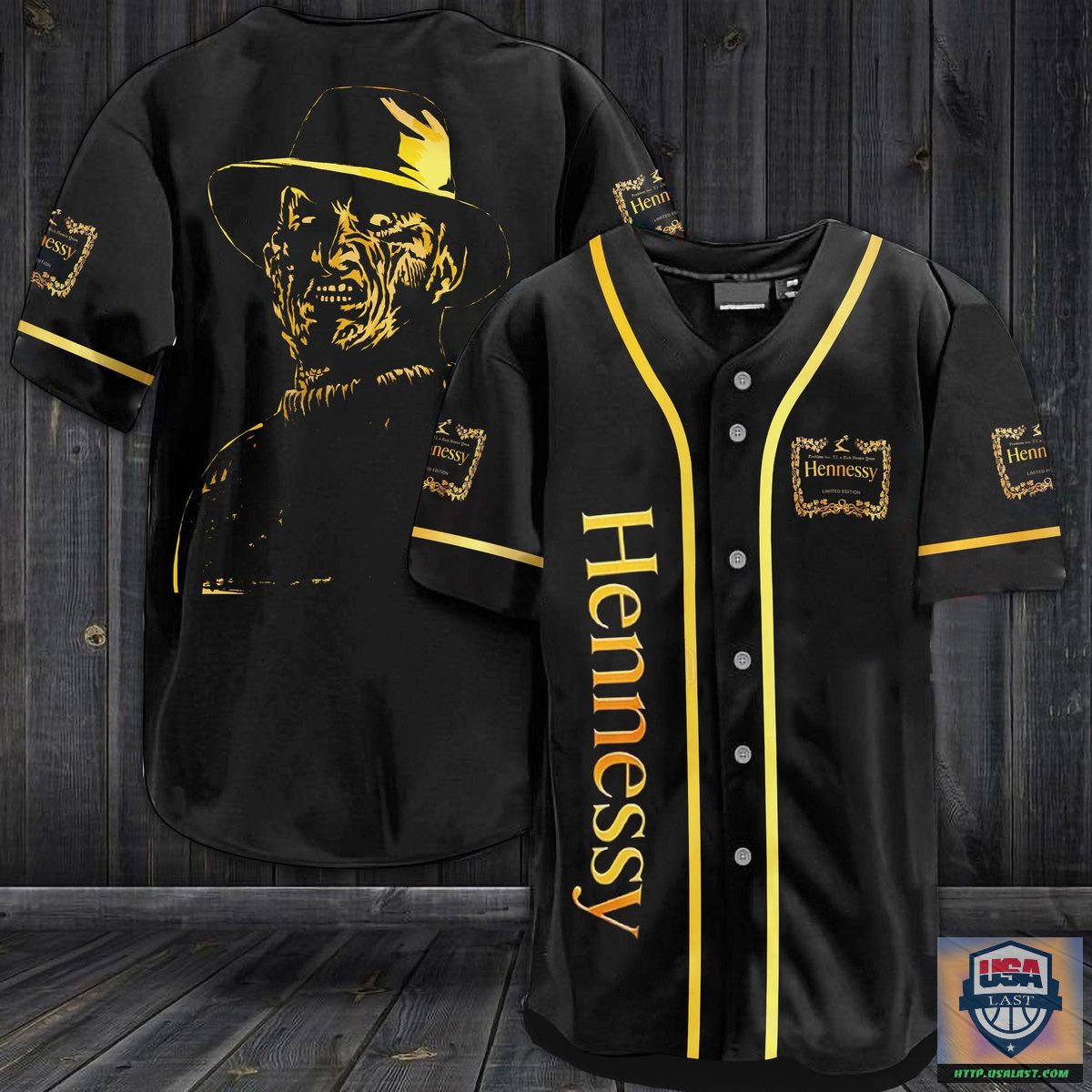 Hennessy x Freddy Krueger Baseball Jersey Shirt – Usalast