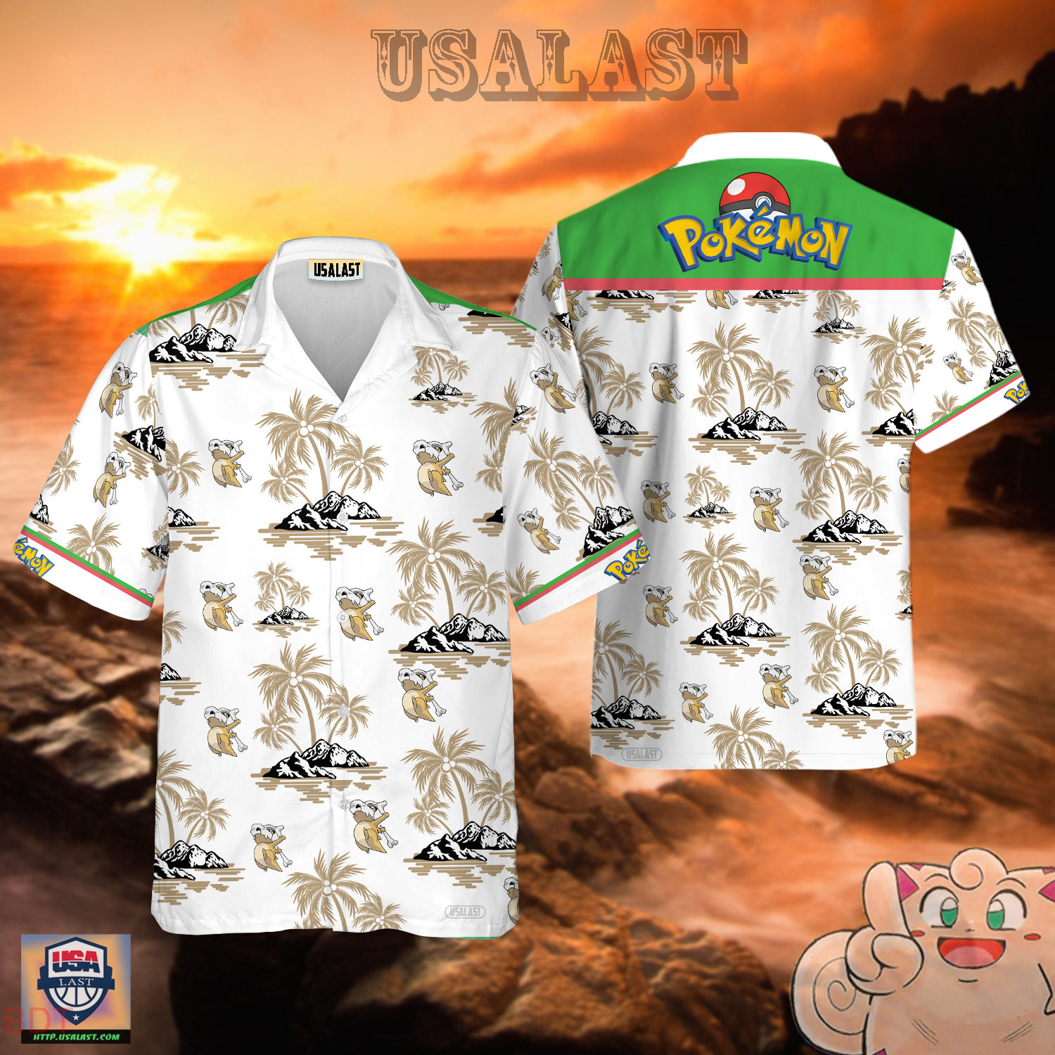 Cubone Pokemon Hawaiian Shirt – Usalast