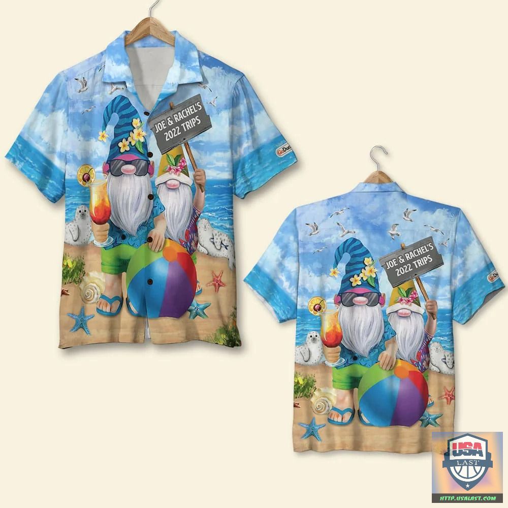 Beach Gnome Couple Together Custom Hawaiian Shirt – Usalast