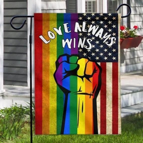 LGBT Love Is Always Wins House Flag Garden Flag – Hothot
