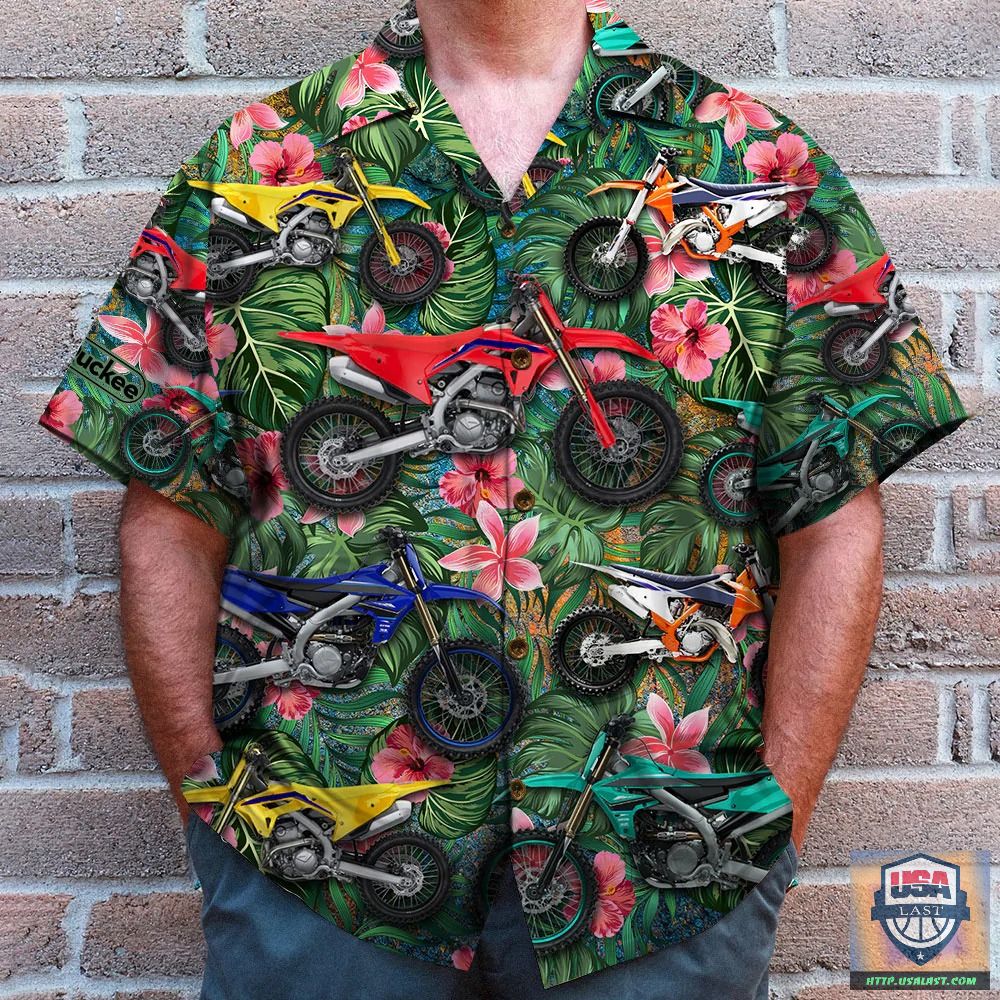 Motocross Flower Pattern Hawaiian Shirt – Usalast