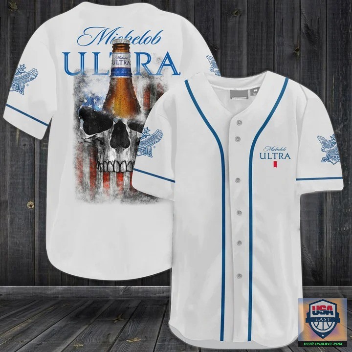 Michelob Ultra Beer Punisher Skull Baseball Jersey Shirt – Usalast