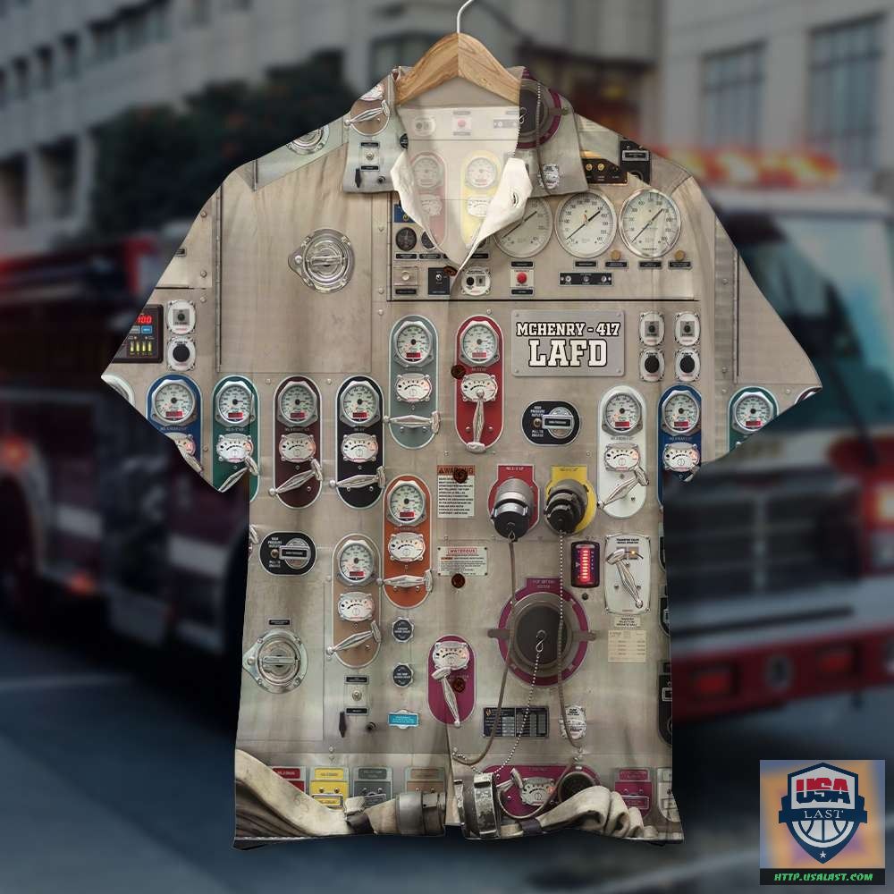Firefighter Fire Engine Personalized Hawaiian Shirt – Usalast