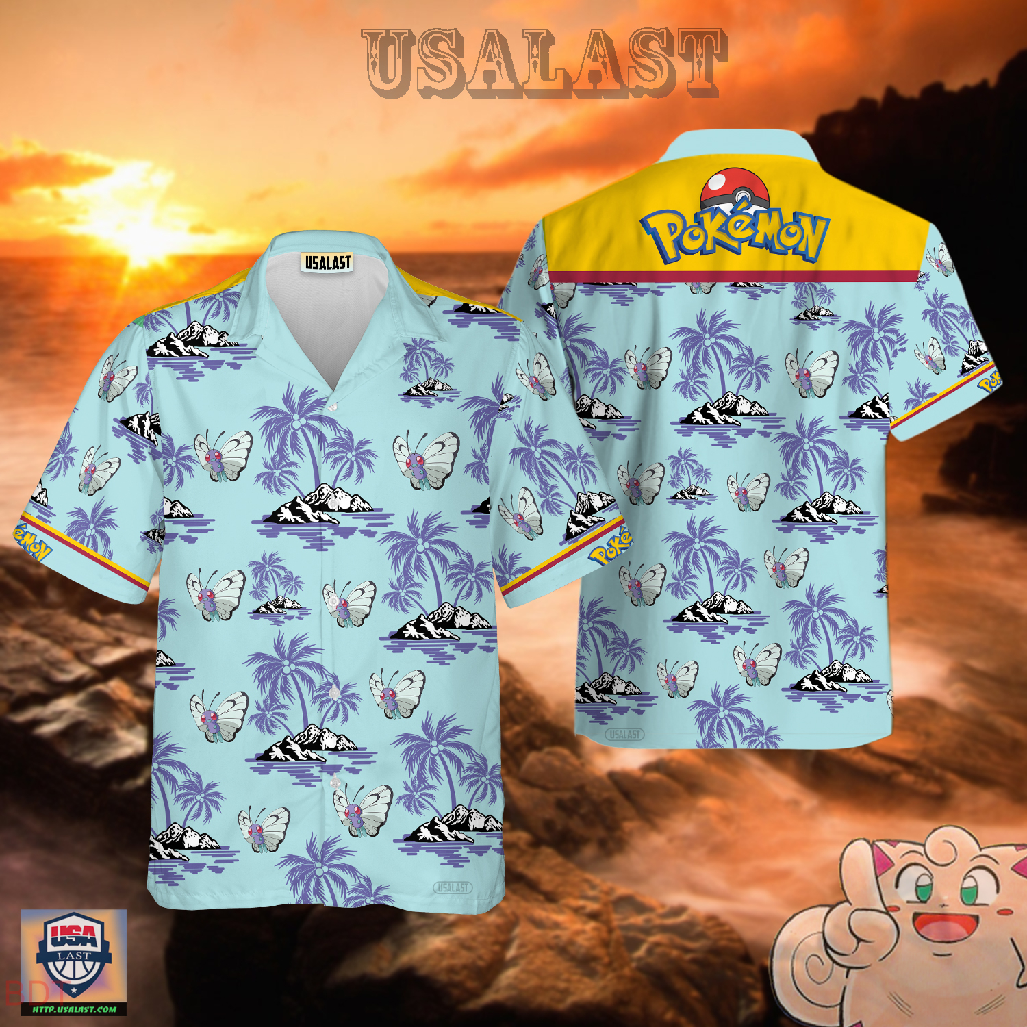 Butterfree Pokemon Hawaiian Shirt – Usalast