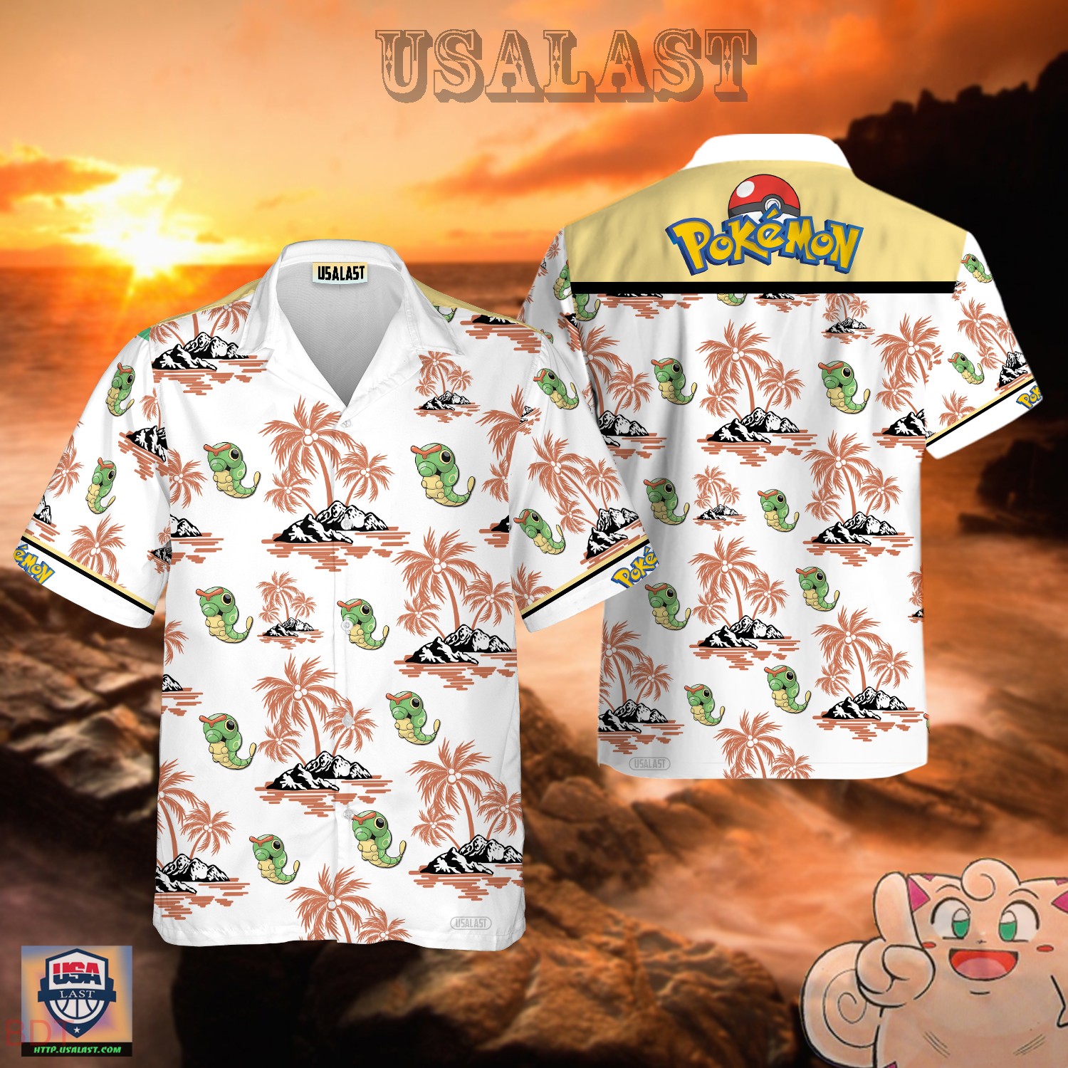 Caterpie Pokemon Hawaiian Shirt – Usalast