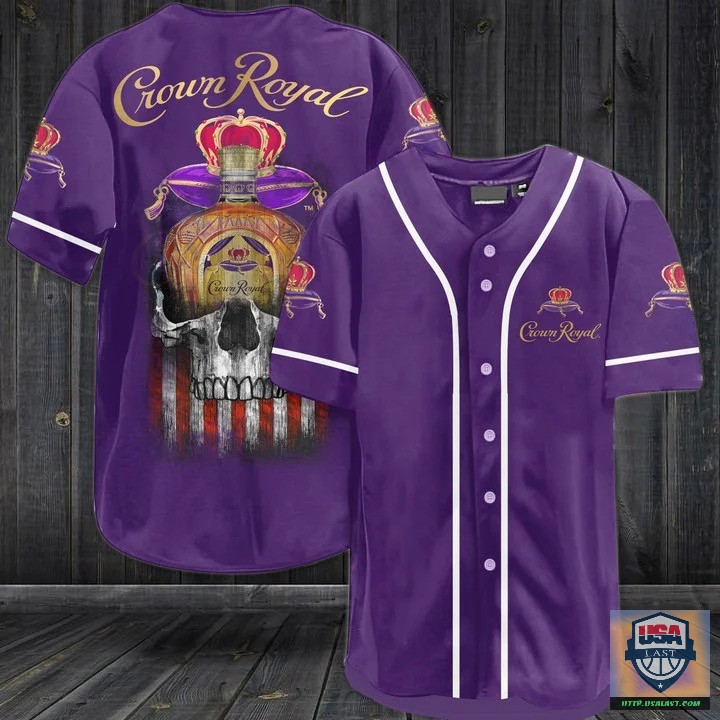Crown Royal Whisky Punisher Skull Baseball Jersey Shirt – Usalast