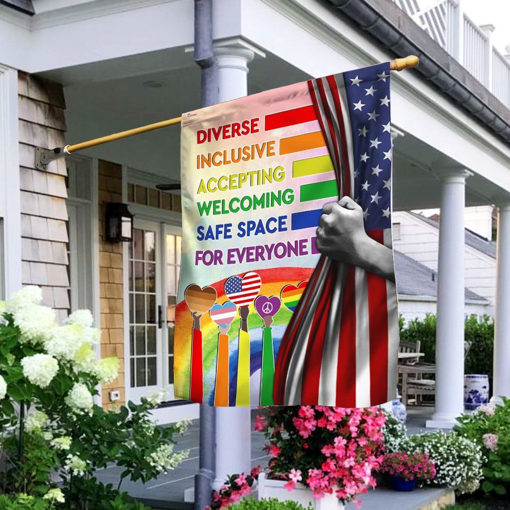 Rainbow Diverse Inclusive Accepting Welcoming Safe Space For Everyone Lgbt Flag – Hothot