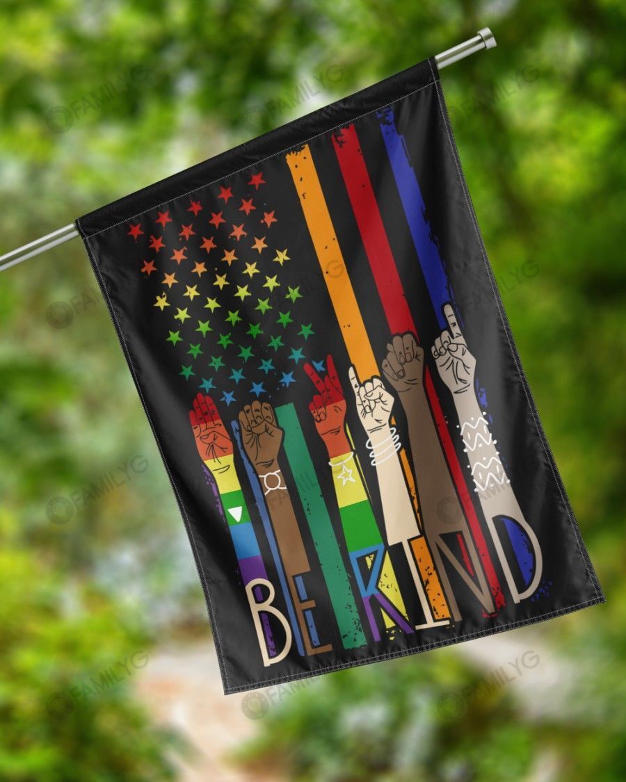 Be Kind LGBT 4th Of July House Flag Garden Flag – Hothot
