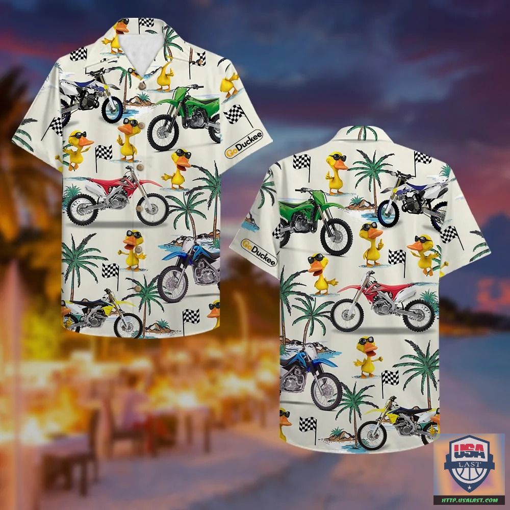 Motocross And Swag Duck Hawaiian Shirt – Usalast