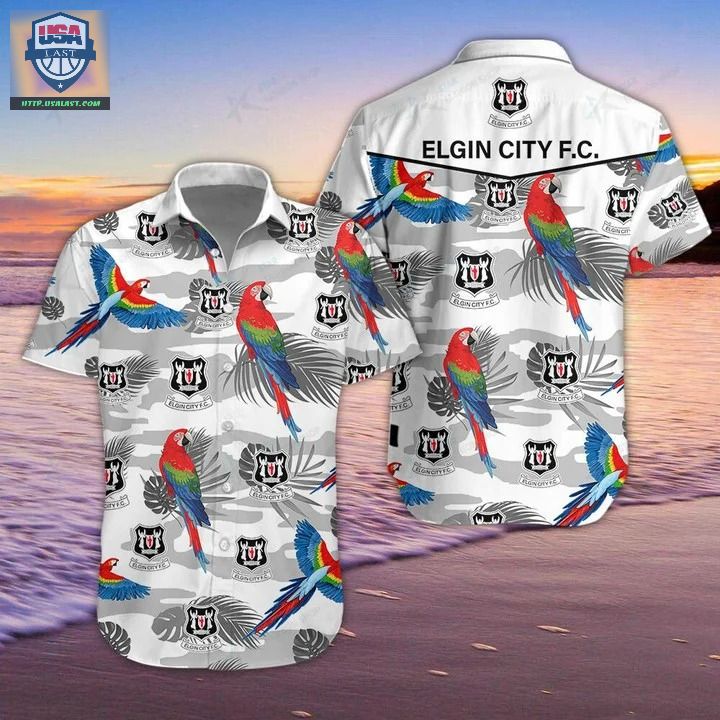 Elgin City F.C Parrot Hawaiian Shirt – Usalast