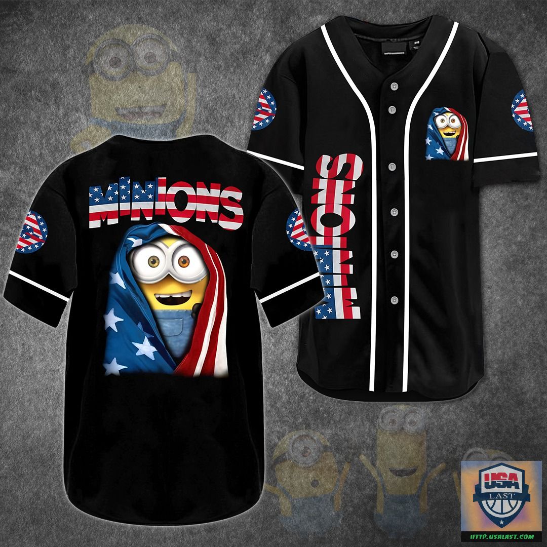 Minions American Flag Baseball Jersey Shirt – Usalast