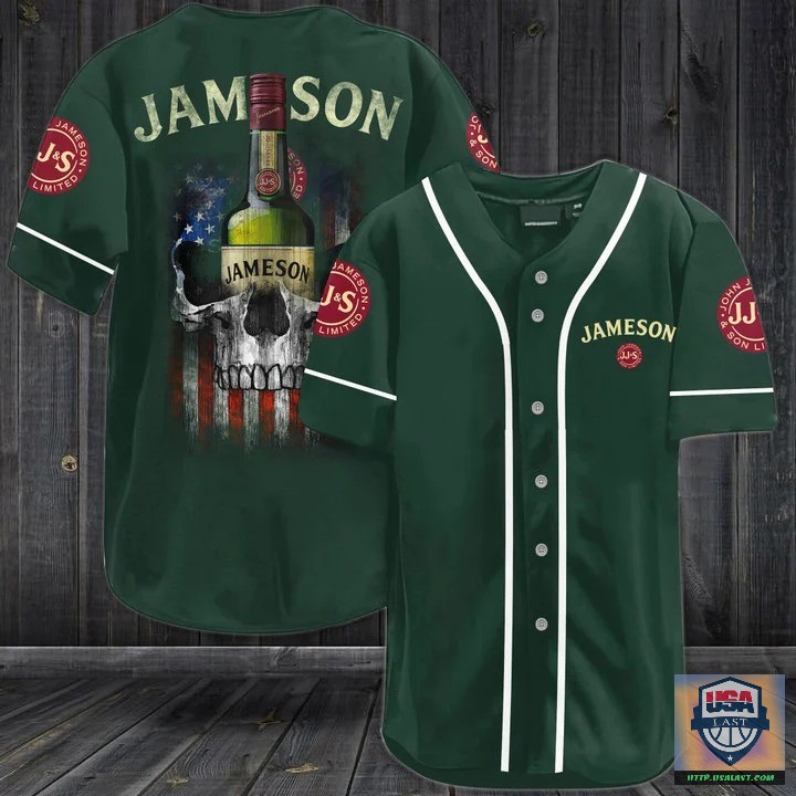 Jameson Irish Whisky Punisher Skull Baseball Jersey Shirt – Usalast