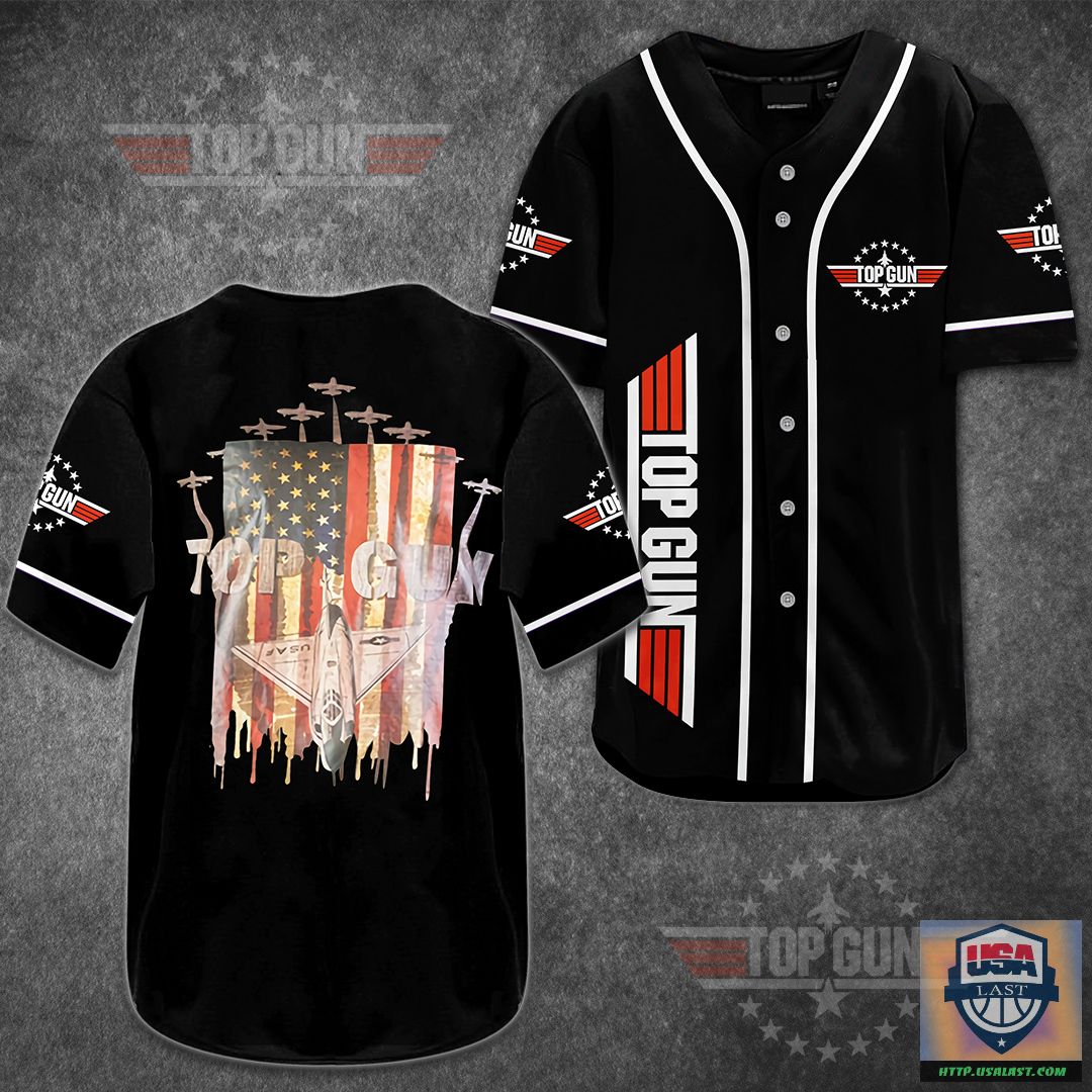 Top Gun American Flag Baseball Jersey – Usalast
