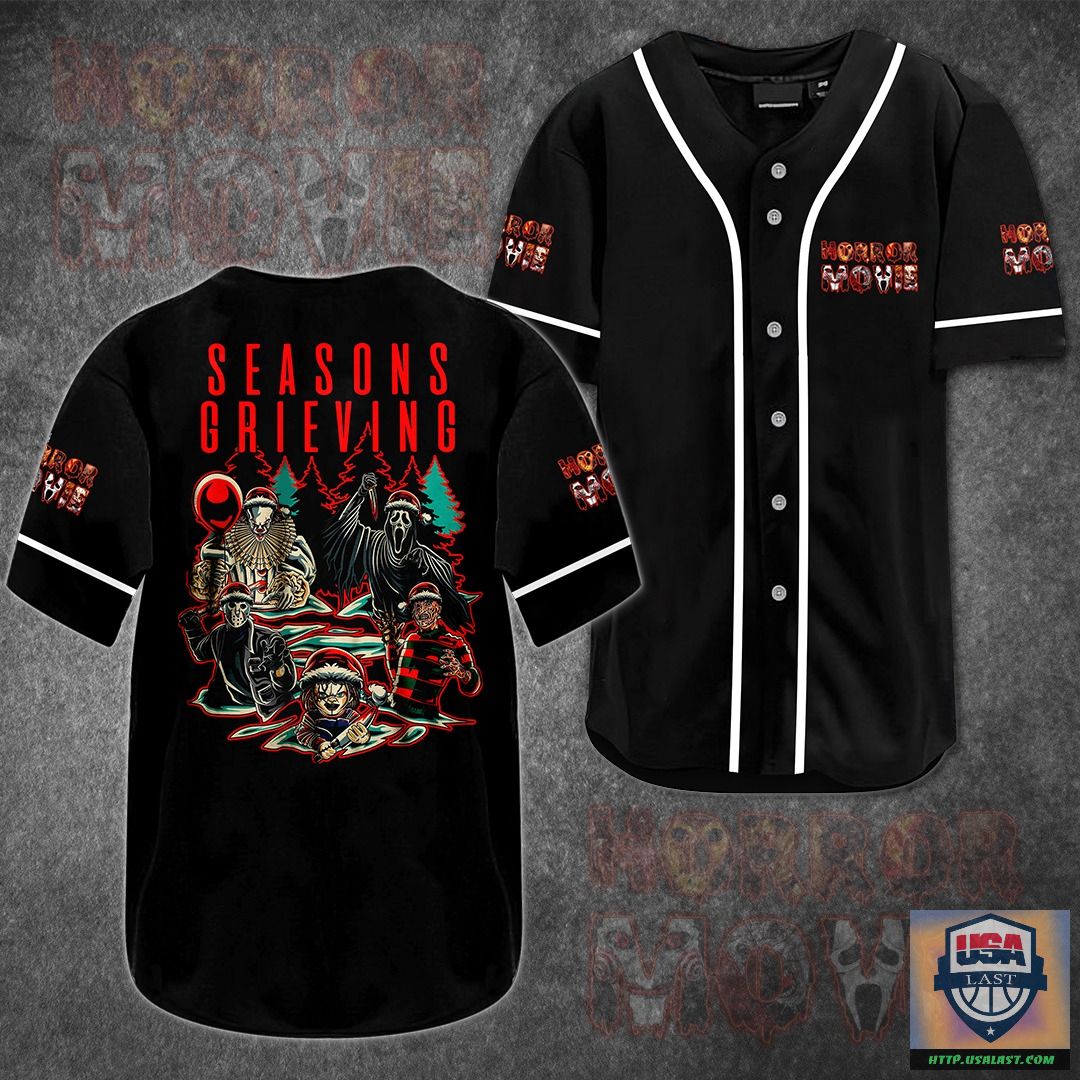 Horror Movie Characters Black Baseball Jersey Shirt – Usalast