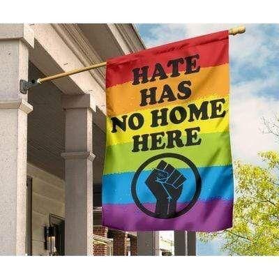Hate Has No Home Here LGBT House Flag Garden Flag – Hothot