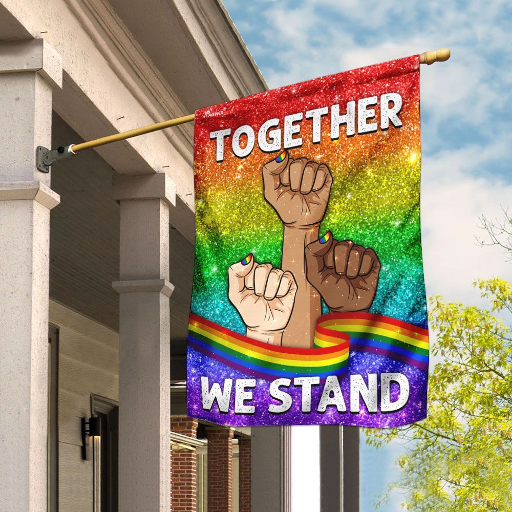 Together We Stand LGBT Glitter Flag – Hothot