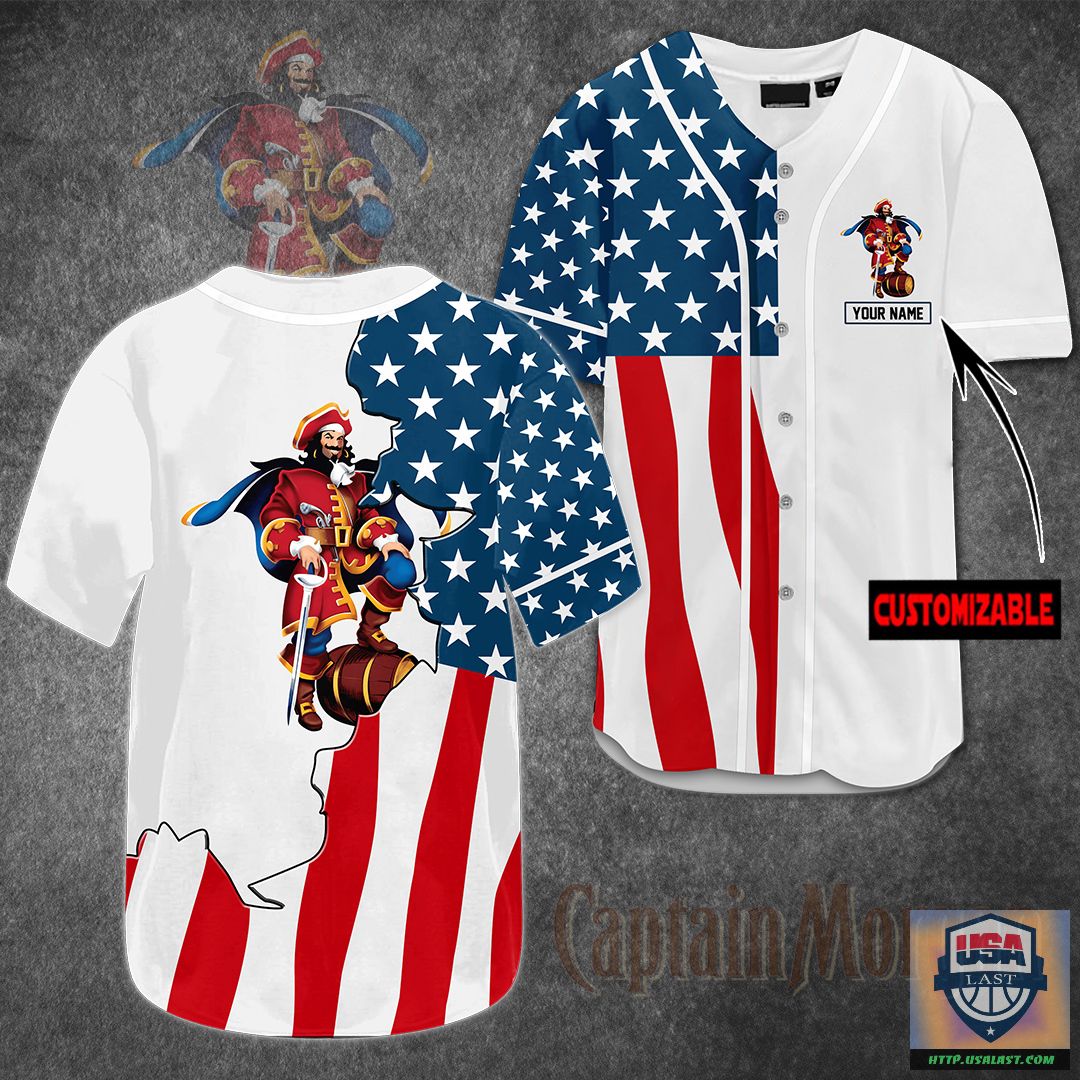Captain Morgan U.S Flag Custom Name Baseball Jersey – Usalast