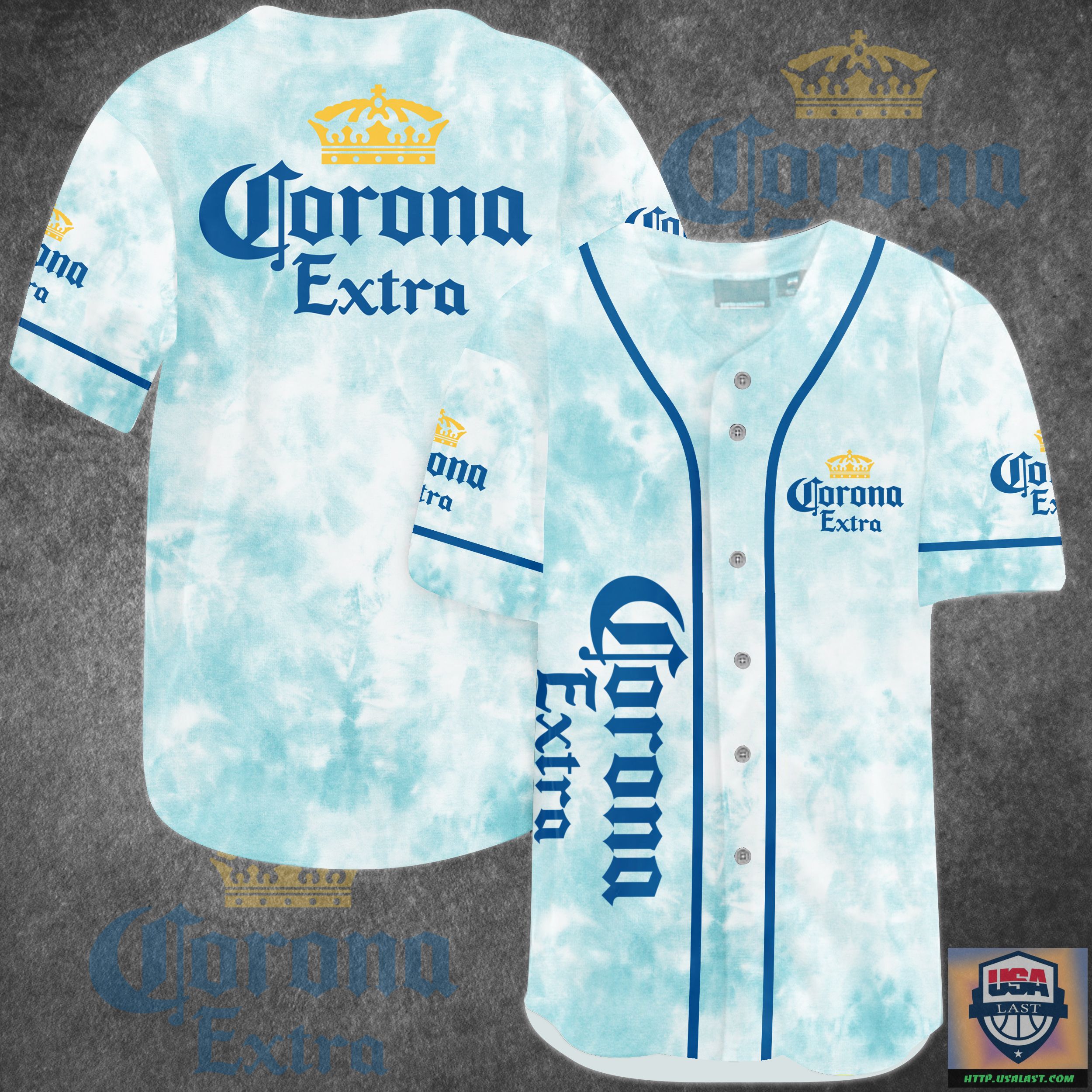 Corona Extra Tie Dye Baseball Jersey Shirt – Usalast