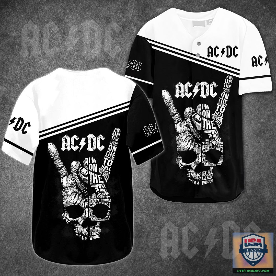 AC DC Highway TO Hell Baseball Jersey Shirt – Usalast
