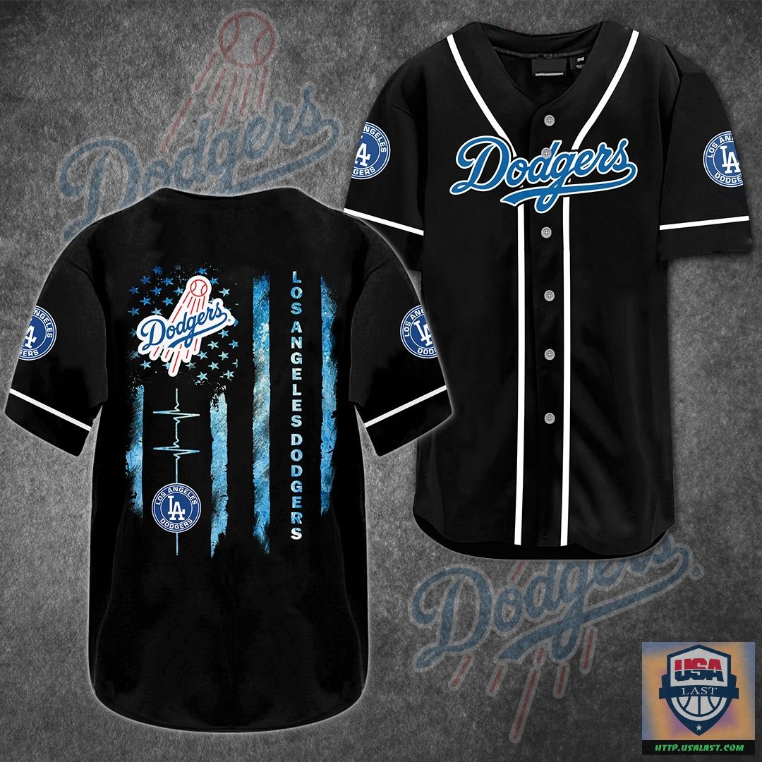 MLB Los Angeles Dodgers U.S Flag Baseball Jersey Shirt – Usalast