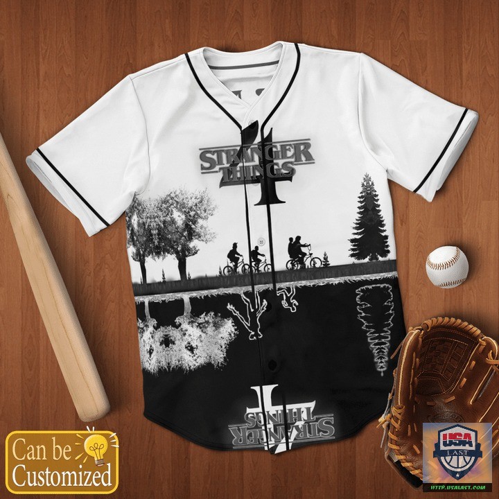 Stranger Things 4 Black White Personalized Baseball Jersey Shirt – Usalast