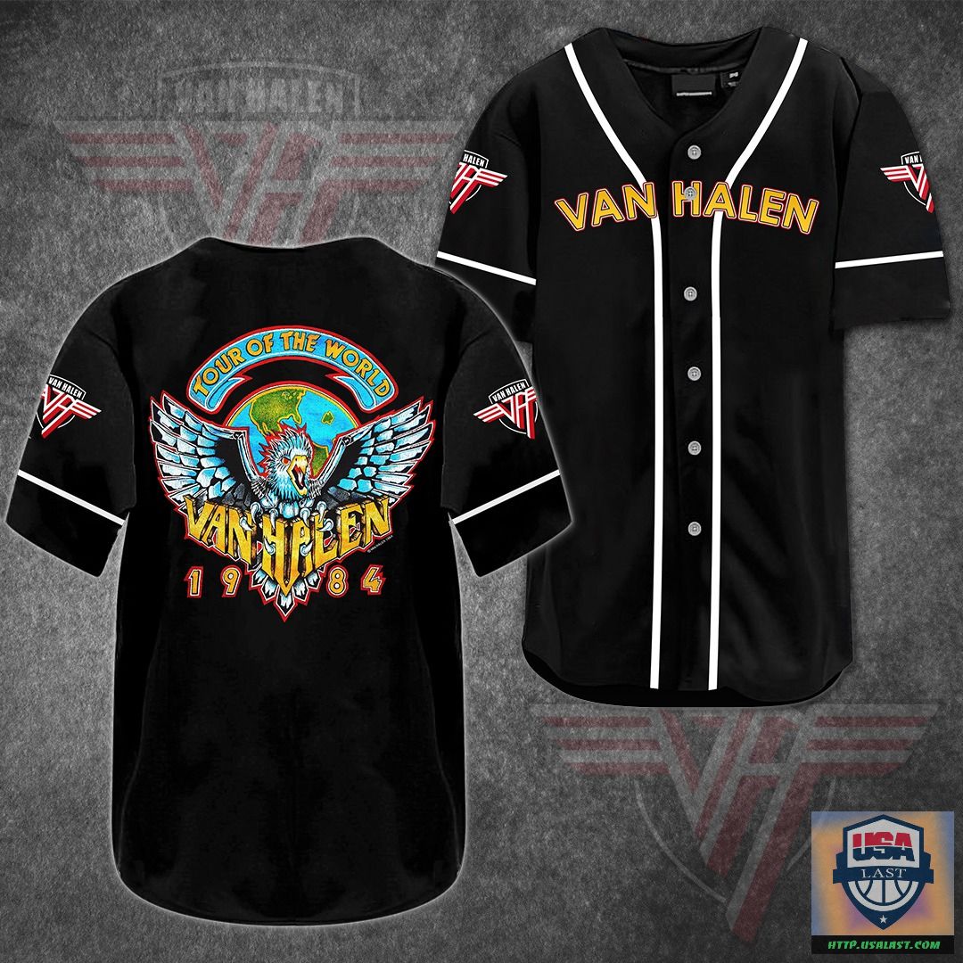 Van Halen Tour Of The World Eagle Baseball Jersey Shirt – Usalast