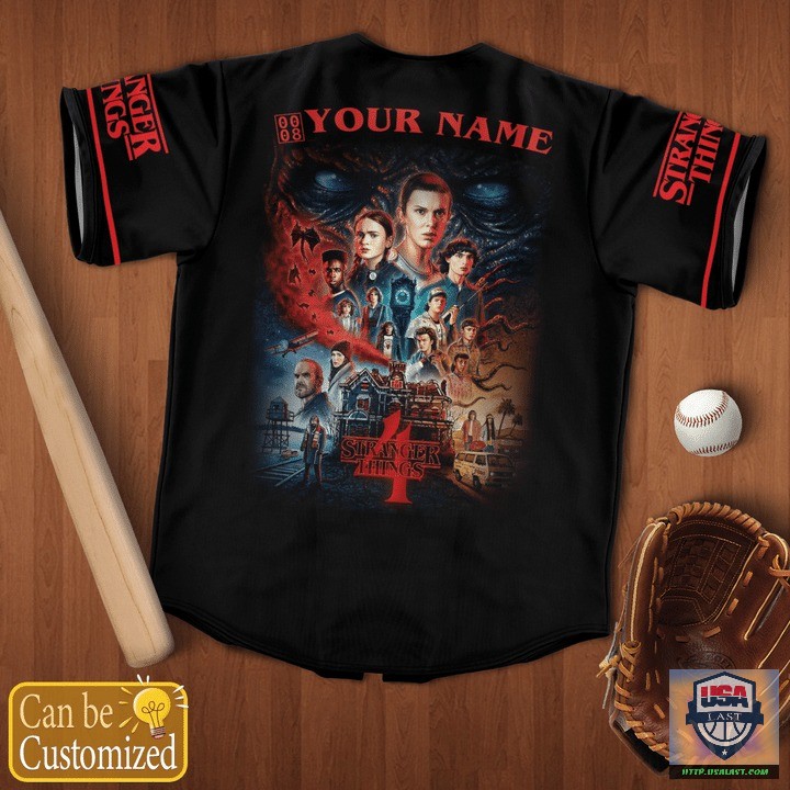 Stranger Things 4 Custom Name Baseball Jersey Shirt – Usalast